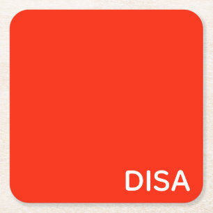 Disa Red färg namn Underlägg Papper Kvadrat