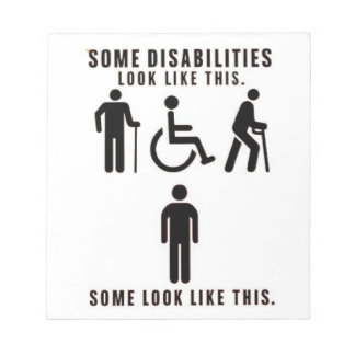Disabilities you can see and others you can't (fac anteckningsblock