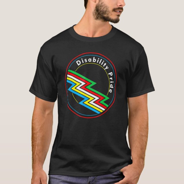 Disability Pride Flagga Disabled Month Disability  T Shirt (Framsida)