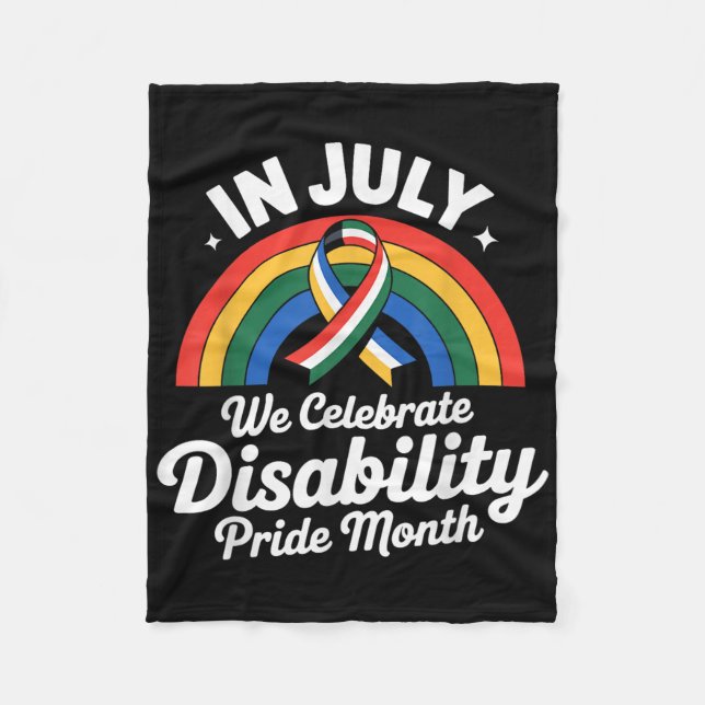 Disability Pride Flagga juli Inaktiverat Pride Mån Fleecefilt (Framsidan)