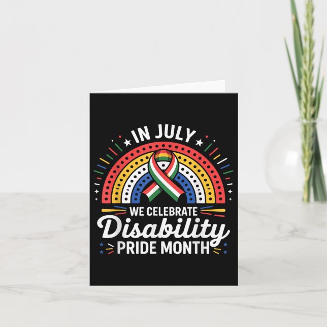 Disability Pride Flagga juli Inaktiverat Pride Mån Kort (Framsida)