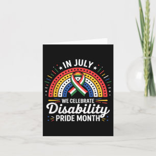 Disability Pride Flagga juli Inaktiverat Pride Mån Kort