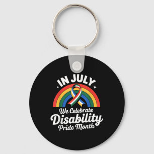 Disability Pride Flagga juli Inaktiverat Pride Mån Nyckelring