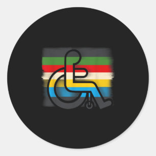 Disability Pride Flagga juli Inaktiverat Pride Mån Runt Klistermärke