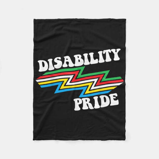 Disability Pride Månad Flagga Disability Disabilit Fleecefilt (Framsidan)