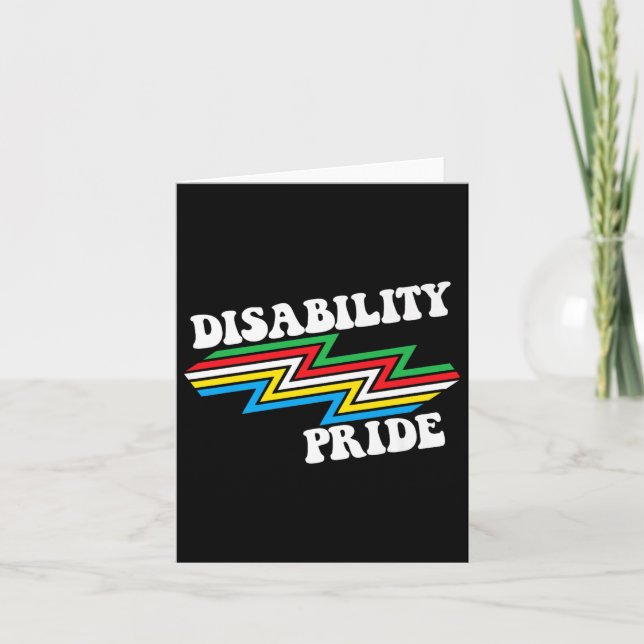 Disability Pride Månad Flagga Disability Disabilit Kort (Framsida)