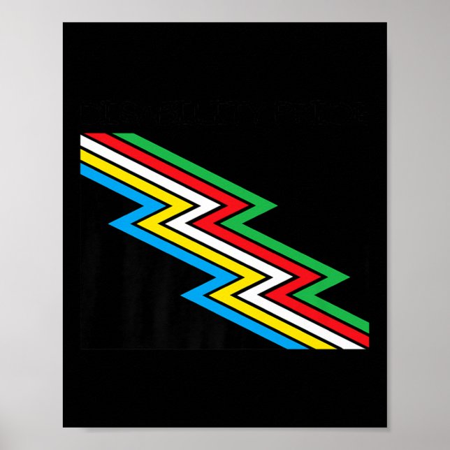 Disability Pride Månad Flagga Disability Disabilit Poster (Framsidan)