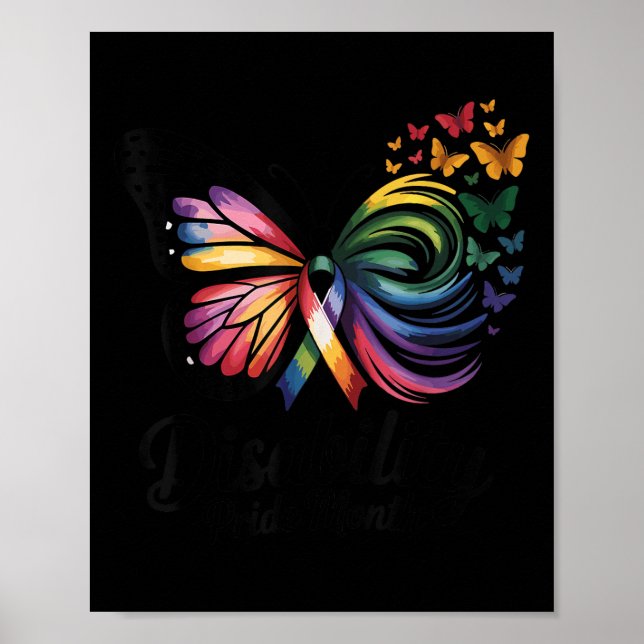 Disability Pride Monte Disability Pride Flagga_4 Poster (Framsidan)