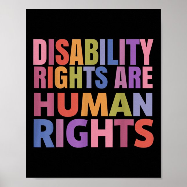 Disability Rights Are Human Rights Equality Trans  Poster (Framsidan)