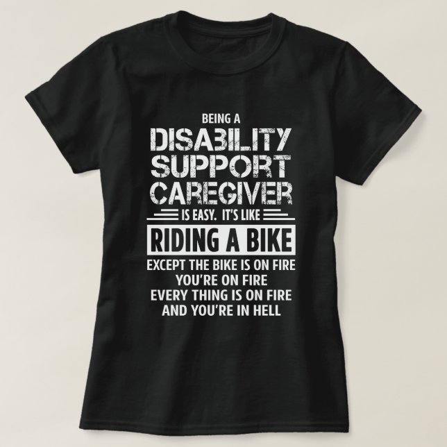 Disability Support Caregister T Shirt (Design framsida)