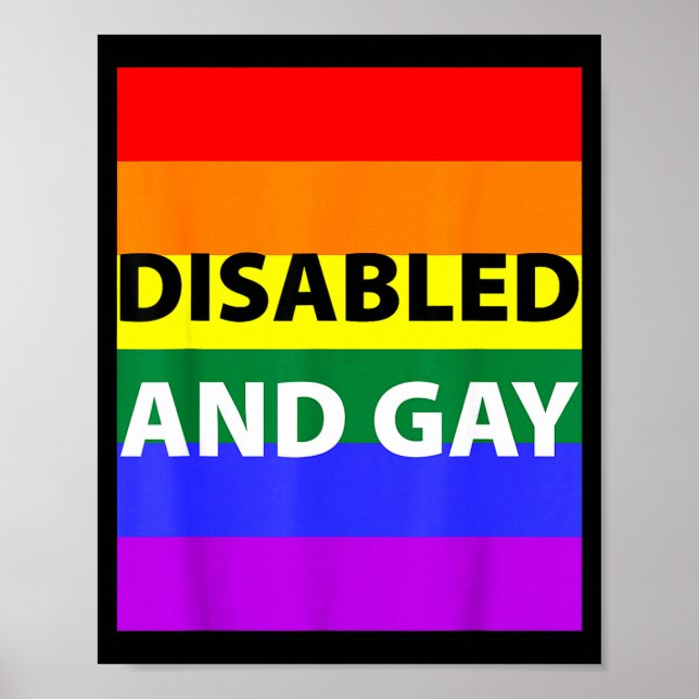 Disabled And Gay Funny For Men Women  Poster (Framsidan)