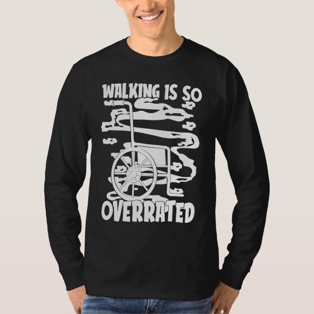 Disabled Hilarious Handicapped Disability Wheelcha T Shirt (Framsida)