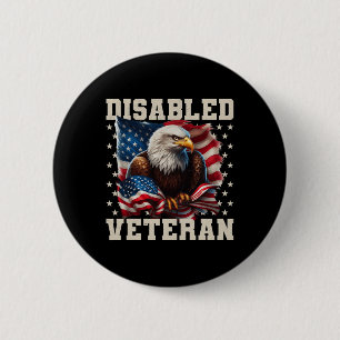 Disabled veteran amerikansk flagga militär soldat knapp
