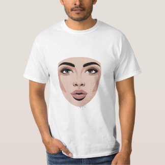 Disappearing Beauty – Modern Minimal Face Art T Shirt