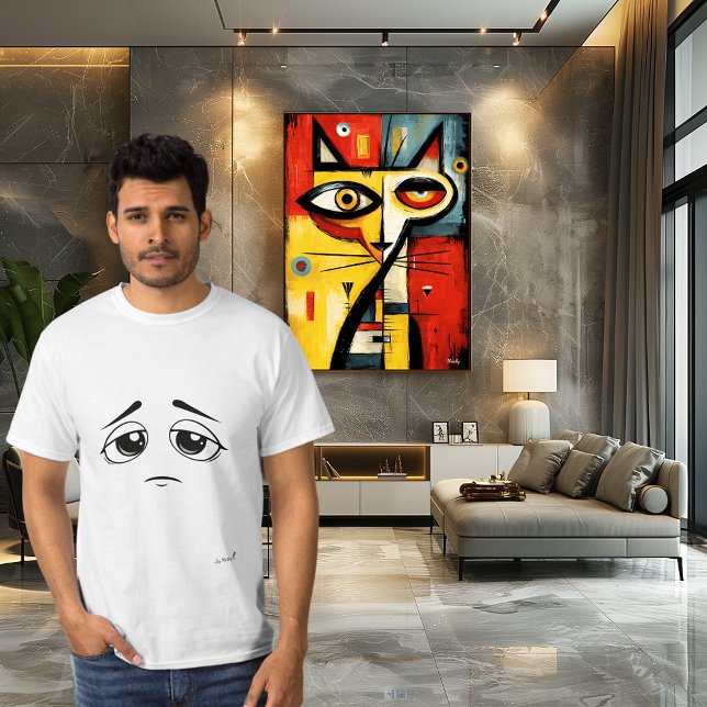 Disappointed Face | Sunday Mood Minimal Design T Shirt (Skapare uppladdad)