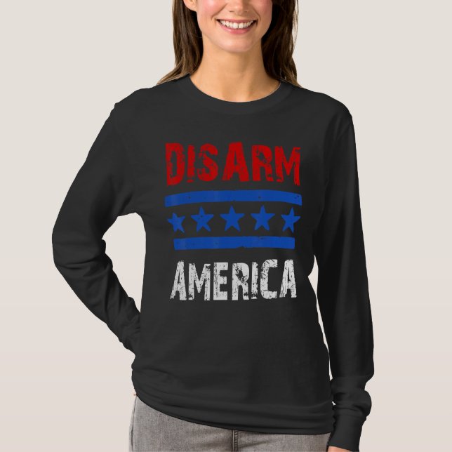 Disarm America Patriotic Citotic Quords 2:a ändrin T Shirt (Framsida)