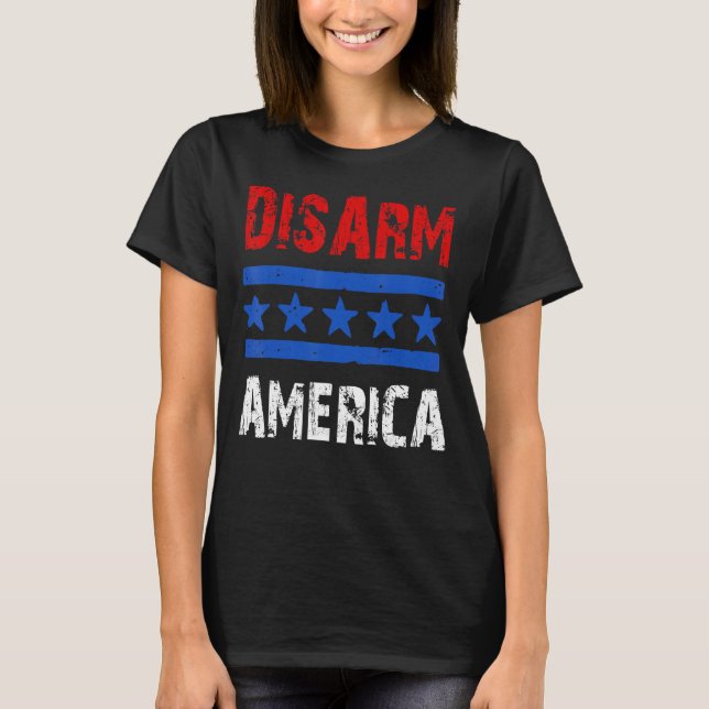 Disarm America Patriotic Citotic Quords 2:a ändrin T Shirt (Framsida)