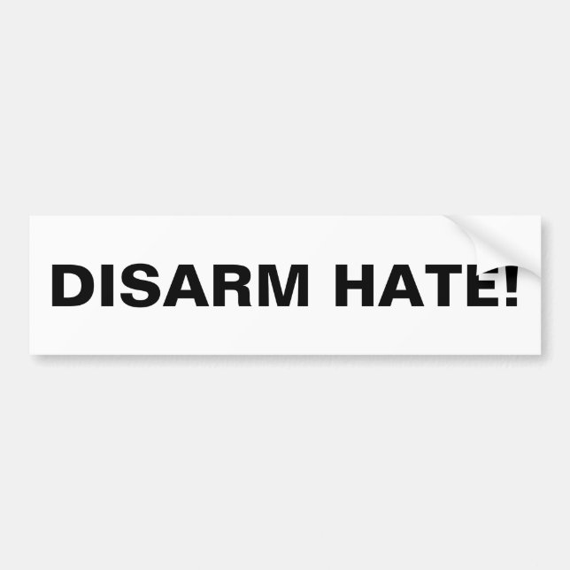 DISARM HATE! Pro Gun Control Anti School Violence Bildekal (Framsidan)