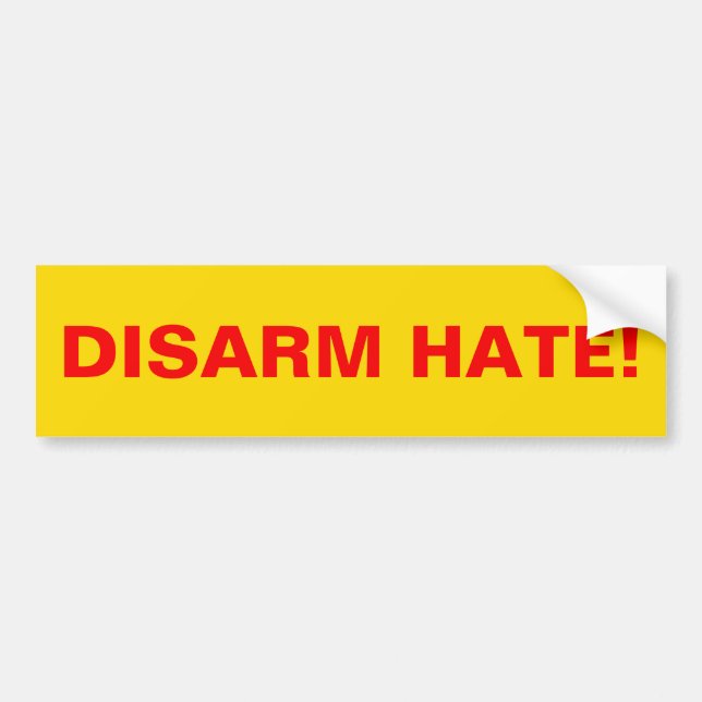 DISARM HATE! Pro Gun Control Anti School Violence Bildekal (Framsidan)
