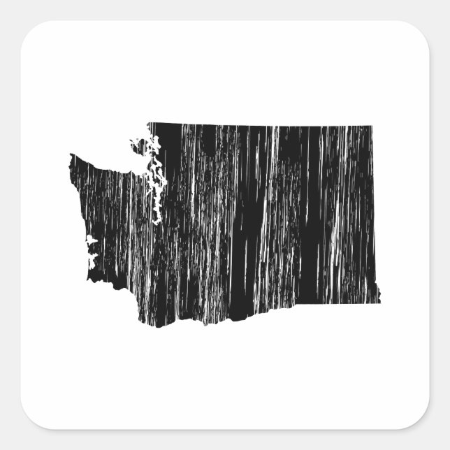 Disaster Washington State-kontur Fyrkantigt Klistermärke (Framsida)