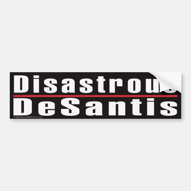 "Disastrous Desantis" Bumper-fästare Bildekal (Framsidan)