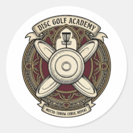 Disc Golf Academy-vapen Runt Klistermärke
