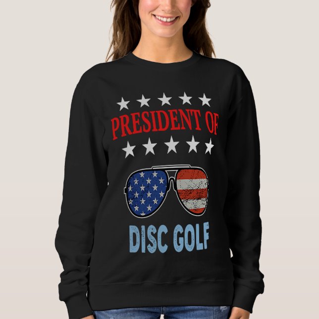 Disc Golf Accessories  USA Flag Disc Golf Saying T Shirt (Framsida)