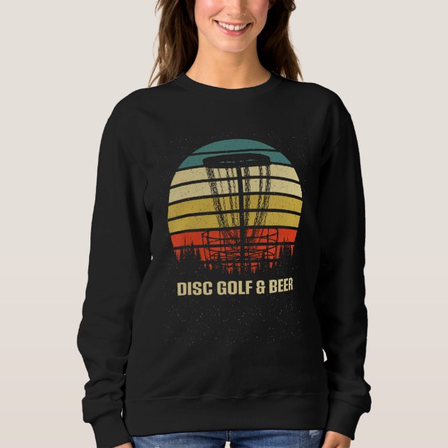 Disc Golf and Beer Drinking Outdoor Game Drinker F T Shirt (Framsida)