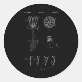 Disc Golf Basket Target Patent Design - Frolf  Runt Klistermärke