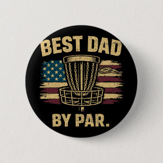 Disc Golf Best Dad By Par Funny Camo Us Flag Golfe Knapp