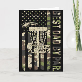 Disc Golf Best Dad By Par Funny Camo Us Flag Golfe Kort