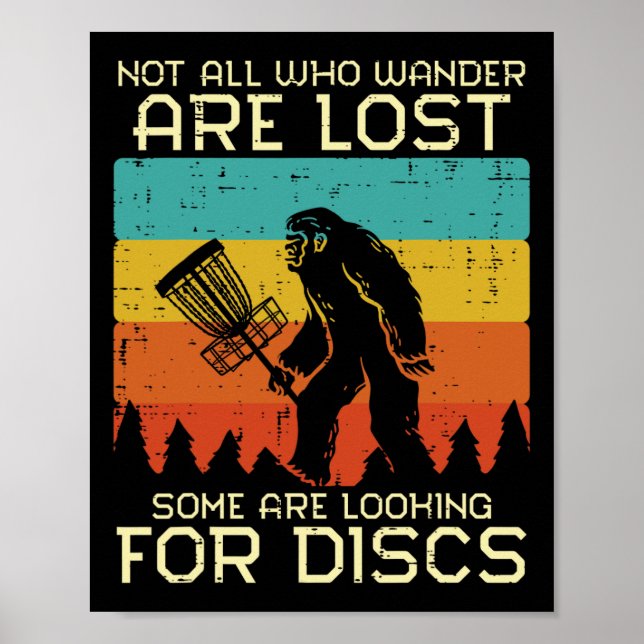 Disc Golf Bigfoot Sasquatch Frisbee Frolf Men Wome Poster (Framsidan)