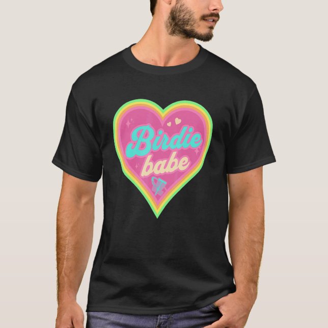 Disc Golf   Cute Birdie Babe II T Shirt (Framsida)