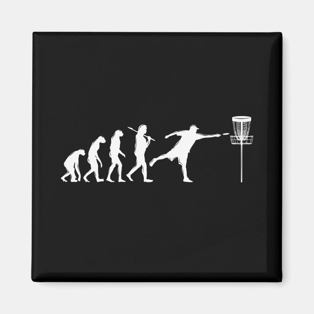Disc Golf Evolution presentidéer för discgolf Magnet (Framsidan)