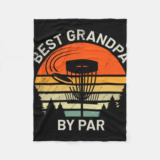 Disc Golf Farfar Bästa Farfar Av Par Frisbee  Fleecefilt (Framsidan)