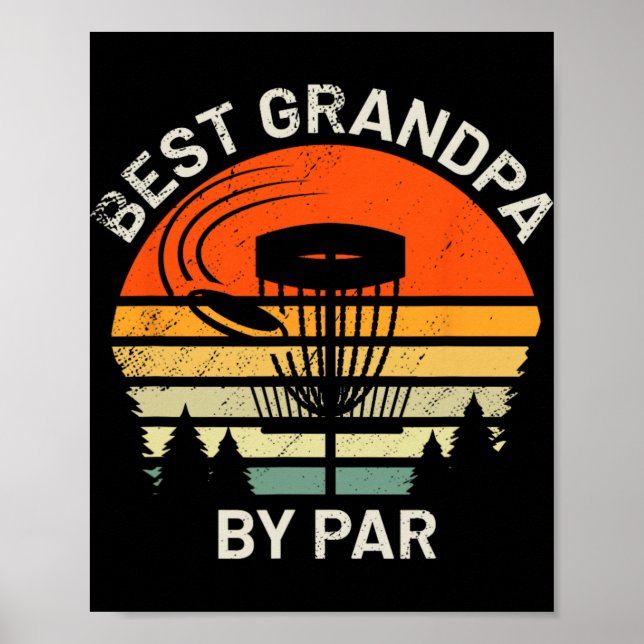 Disc Golf Farfar Bästa Farfar Av Par Frisbee  Poster (Framsidan)