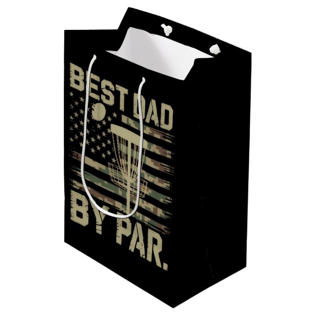 Disc Golf Frisbee Best Dad Par Camo US flag Golfer (Framsidan Vinklad)