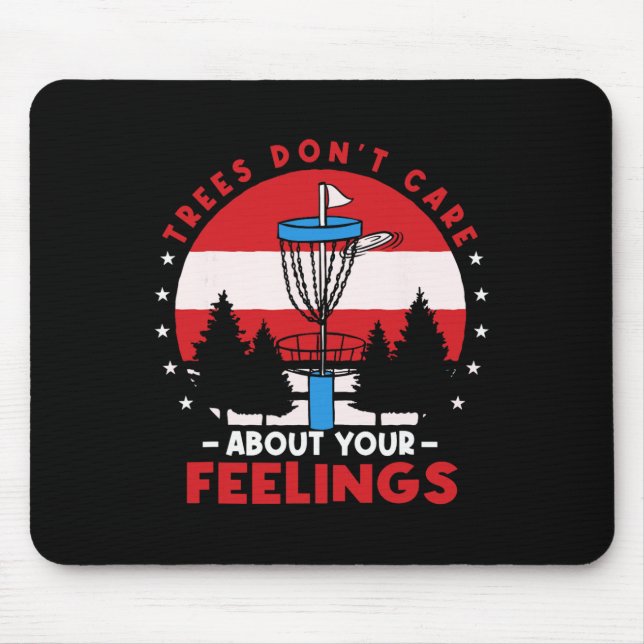 Disc Golf Frisbeegolf Träd Bryr Sig Inte Om Din  Musmatta (Framsidan)