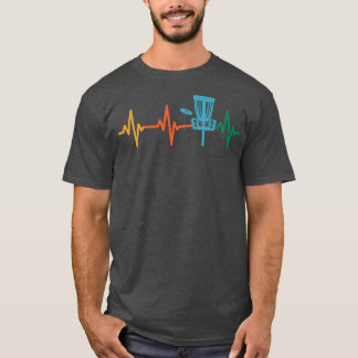 Disc Golf Heartbeat EKG Heart Rate Disk Golf T Shirt