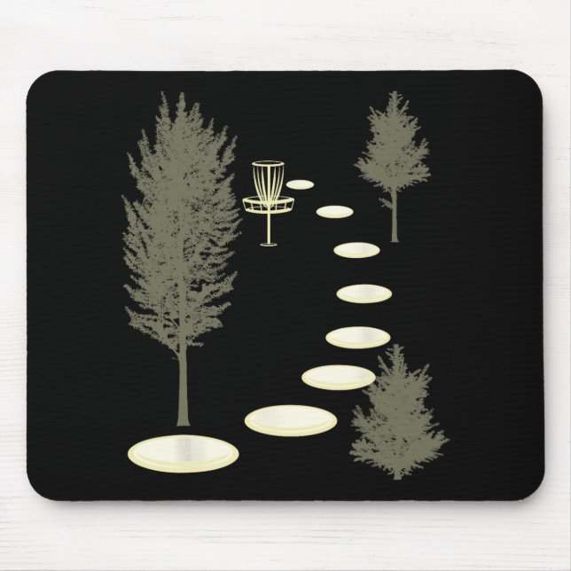 Disc Golf In I Skogen Disc Golf Rolig Födelsedag  Musmatta (Framsidan)
