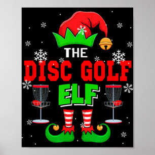 Disc Golf Jul Tomte Hatt Skor Matchande Pla Poster