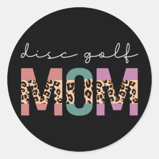 Disc Golf Mom Funny Golf Golfing Lovers Gift Mom L Runt Klistermärke