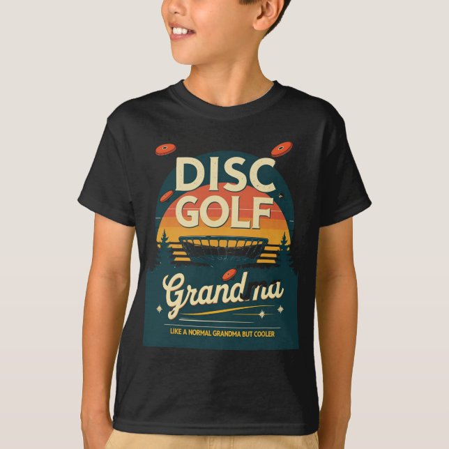 Disc Golf Mormor Midnattsdrift  T Shirt (Framsida)