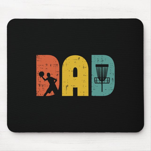 Disc Golf Pappa Retro Frisbee Frolf Fars Dag Pappa Musmatta (Framsidan)