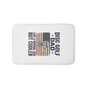 Disc Golf Pappa Vintage Flag Rolig T-Shirt Design_ Badrumsmatta