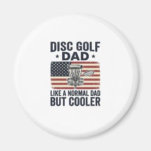 Disc Golf Pappa Vintage Flag Rolig T-Shirt Design_ Magnet