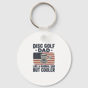 Disc Golf Pappa Vintage Flag Rolig T-Shirt Design_ Nyckelring