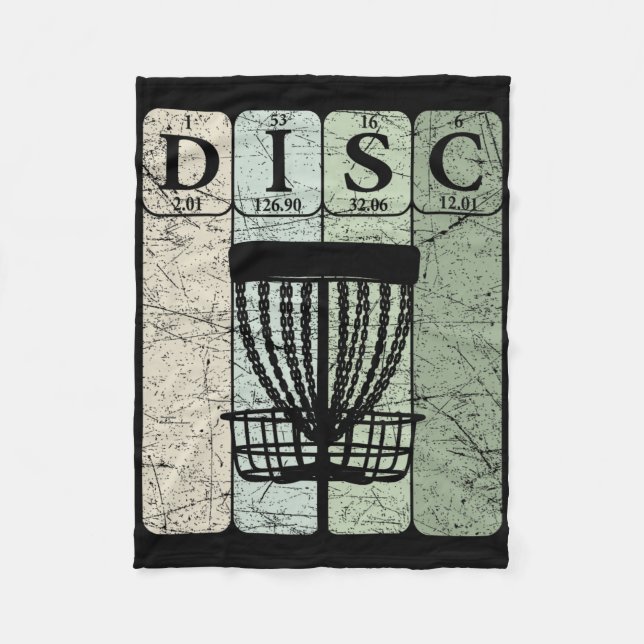 Disc Golf Periodiska Tabell Element Frolf Spelare  Fleecefilt (Framsidan)