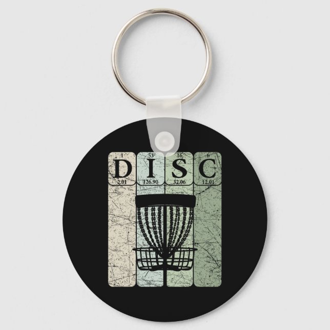 Disc Golf Periodiska Tabell Element Frolf Spelare  Nyckelring (Framsida)
