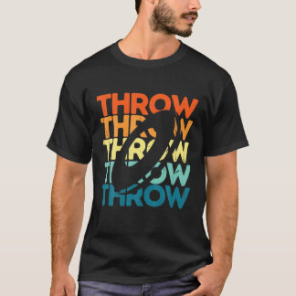 Disc Golf Retro Sunset Vintage Frisbee Golf Throw T Shirt